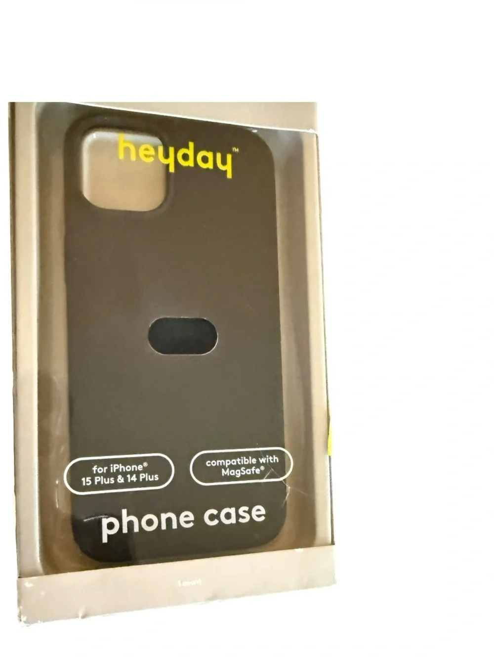 Heyday Black Phone Case Compatible with iPhone 15 Plus & 14 Plus